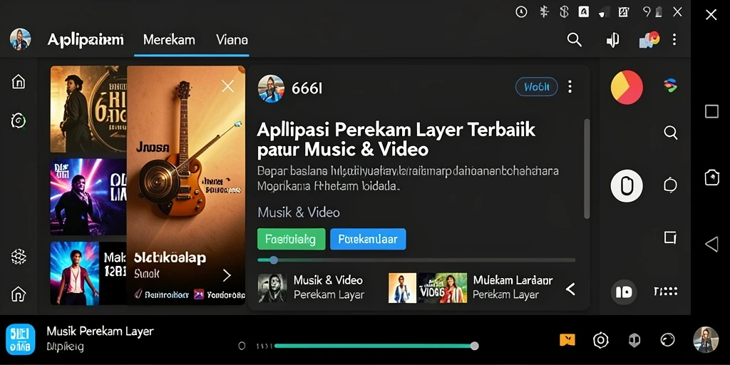 Antarmuka aplikasi 666I yang sederhana dan fungsional untuk Perekam Layar.