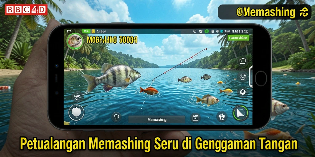 Tampilan antarmuka memancing yang menarik dan interaktif.