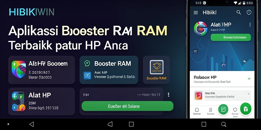 Tampilan antarmuka HIBIKIWIN yang sederhana dan efektif untuk meningkatkan RAM.