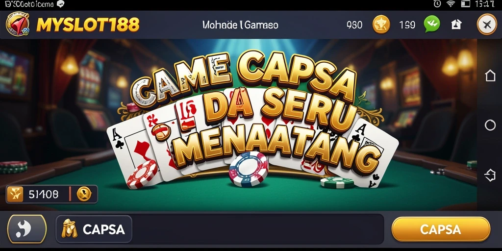 Tampilan antarmuka menarik dari game Capsa MYSLOT188
