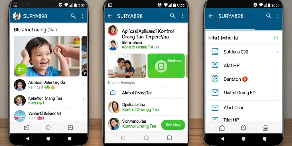 Antarmuka SURYA898 menampilkan fitur kontrol orang tua yang intuitif.